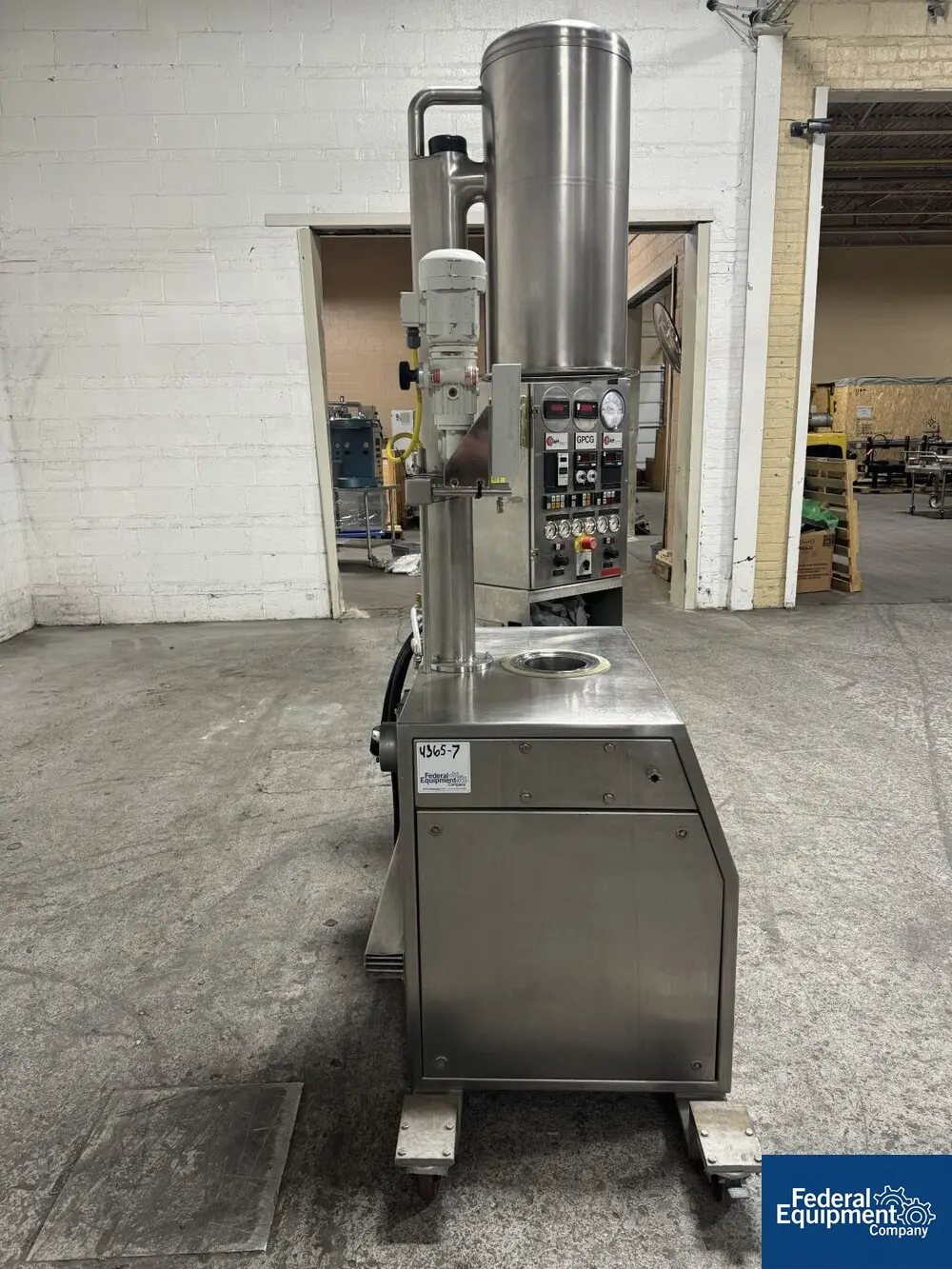 Glatt #GPCG1, Fluid Bed Dryer, Stainless Steel, 2.2 kw blower, 3.96 kw heater, 220 volt, no attachments, S/N - Image 5