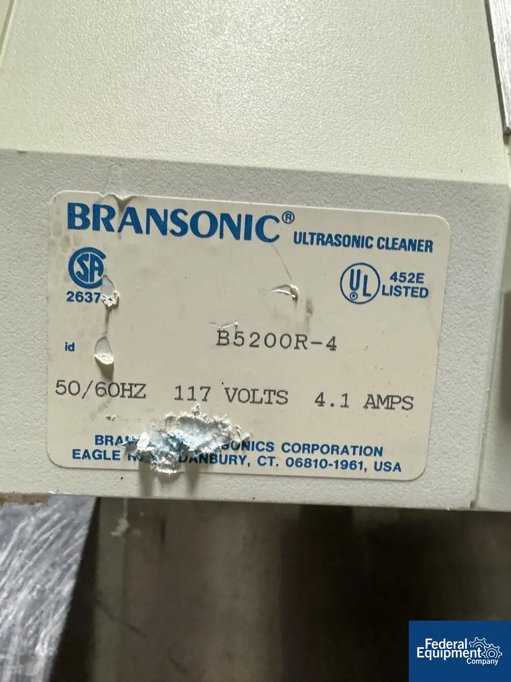 Branson #B5200R-4, Ultrasonic Cleaner, Stainless Steel tub, with controls, 117 volts - Image 2
