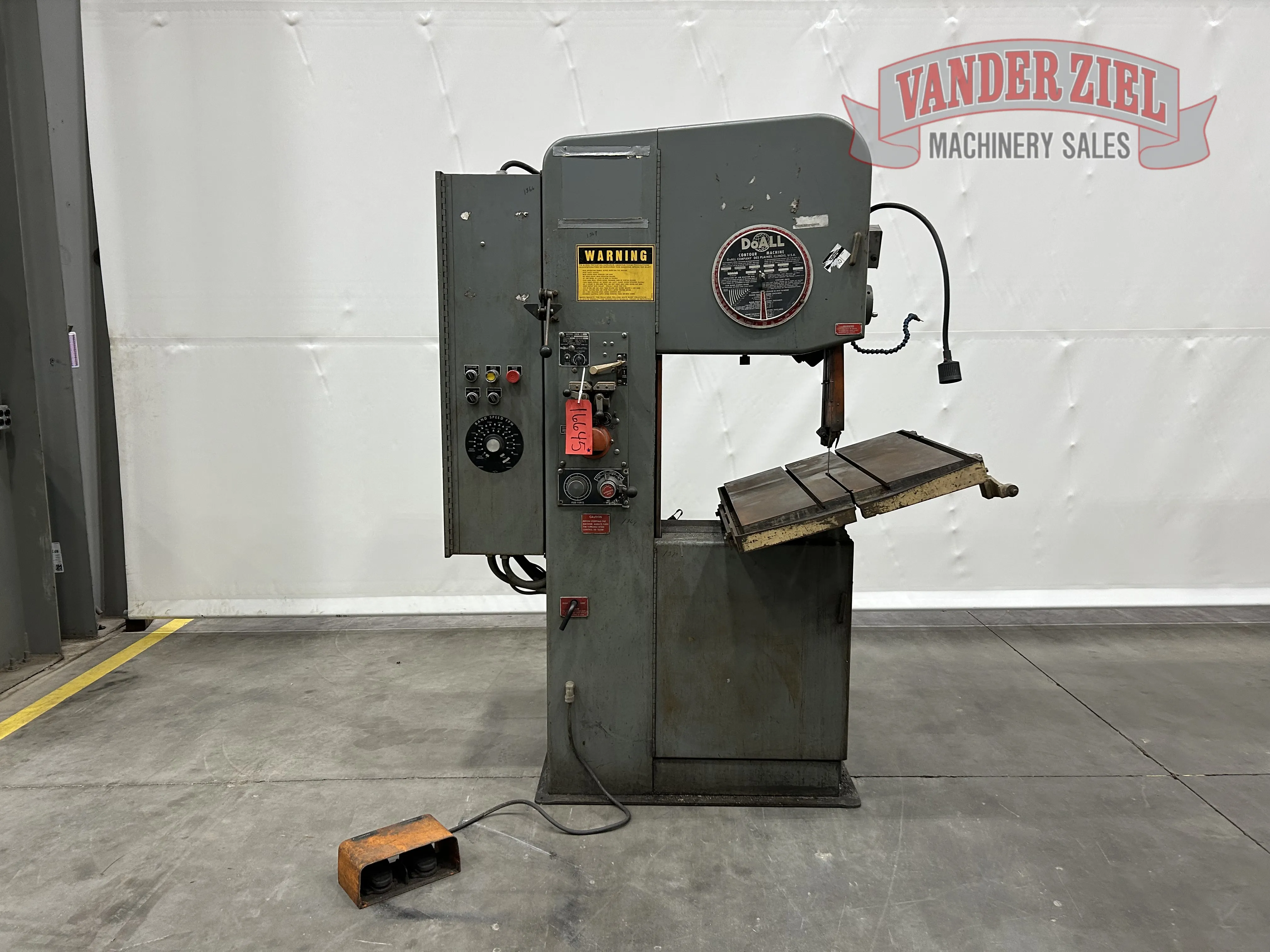 20" DoAll #2012-2H, vertical band saw, 154" blade, #16645 - Image 1
