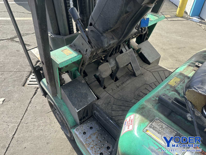 5000 lb. Mitsubishi #FGC25K, LP gas forklift, cushion tire, 187" lift height, side shift, 1998 - Image 6