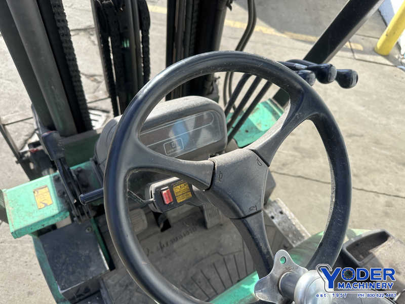 5000 lb. Mitsubishi #FGC25K, LP gas forklift, cushion tire, 187" lift height, side shift, 1998 - Image 7