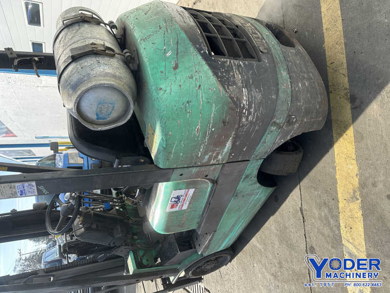 5000 lb. Mitsubishi #FGC25K, LP gas forklift, cushion tire, 187" lift height, side shift, 1998 - Image 8