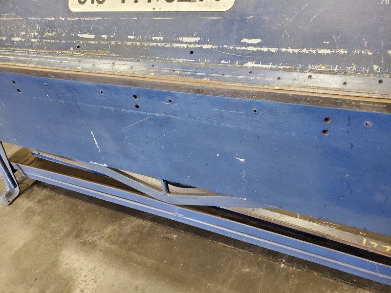 12 gauge x 8' Chicago #812, manual apron brake, independent manual clamping on each end w/adjustment - Image 3