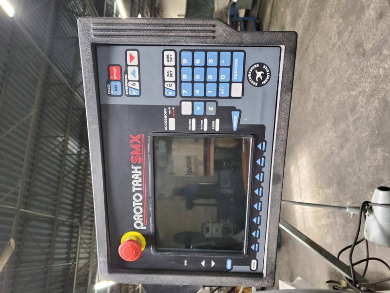 Acra #AM3V, 2-Axis CNC vertical mill, SWI Prototrak SMX 2-Axis CNC Control, 10" x54" table, 3 HP, 1996 - Image 5