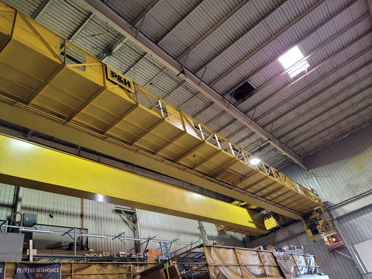 30 Ton, P & H, Crane, 50' Lift, D-20 Trolley Drive, 11'6" Trolley Spread, 60 Ls. Trolley rail, 96' Span, 104 - Image 1