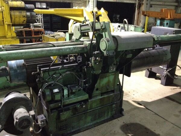 40000 lb. Yoder, Recoiler, 20" ID x 64" face Drum, 50" separator Shaft, 11" shaft, R-L, 125 HP - Image 1