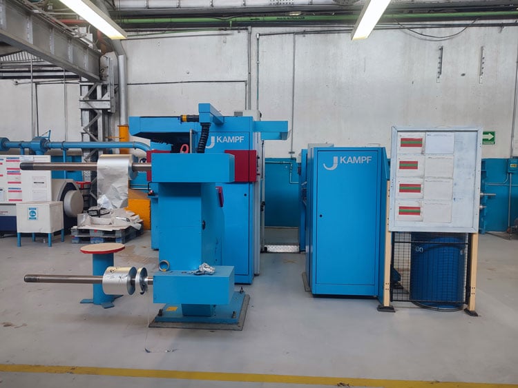 37.4" x 2.76" Kampf, Slitting Line, 11.8" - 41.3" working width, .0003" - .004" thickness, 3" - 6" ID - Image 2