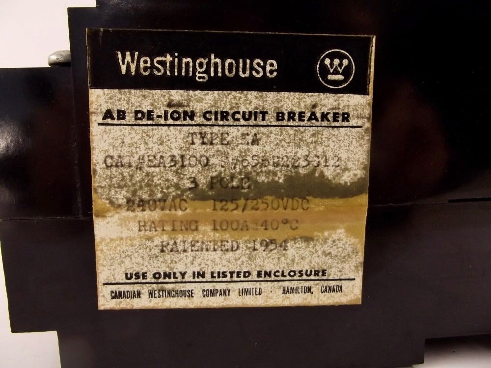 100 Amps, Westinghouse, EA3100, 240 Volts 3P - Image 2
