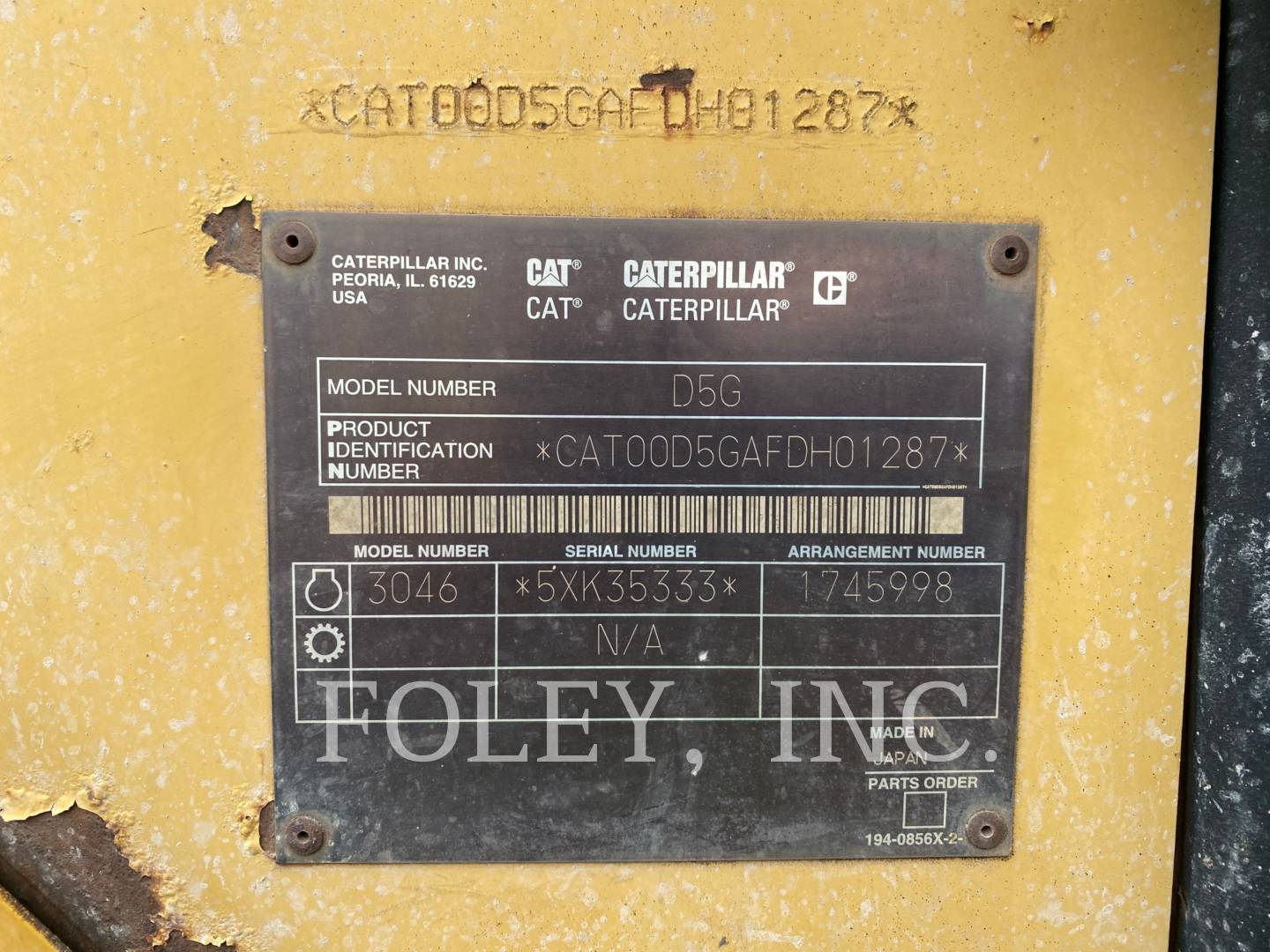 Caterpillar D5G, Crawler Dozer, 12295 hours, S/N: FDH01287, 2003 - Image 6