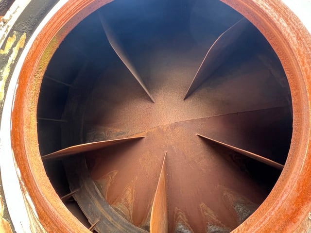 12' x 42' MEC, triple pass drum dryer, Trunions, Cyclone available - Image 4