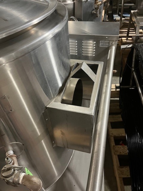 60 gallon Southbend Crown #KTLG-60, nat.gas maual tilting steam kettle, Stainless Steel E-Z lift cover - Image 8