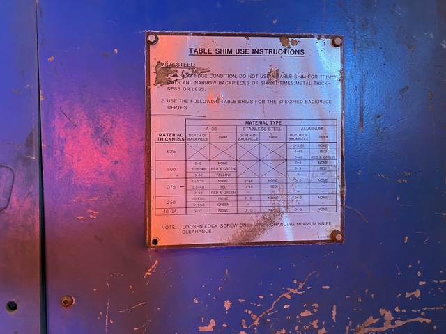 1/2" x 12' Cincinnati, hydraulic shear - Image 7