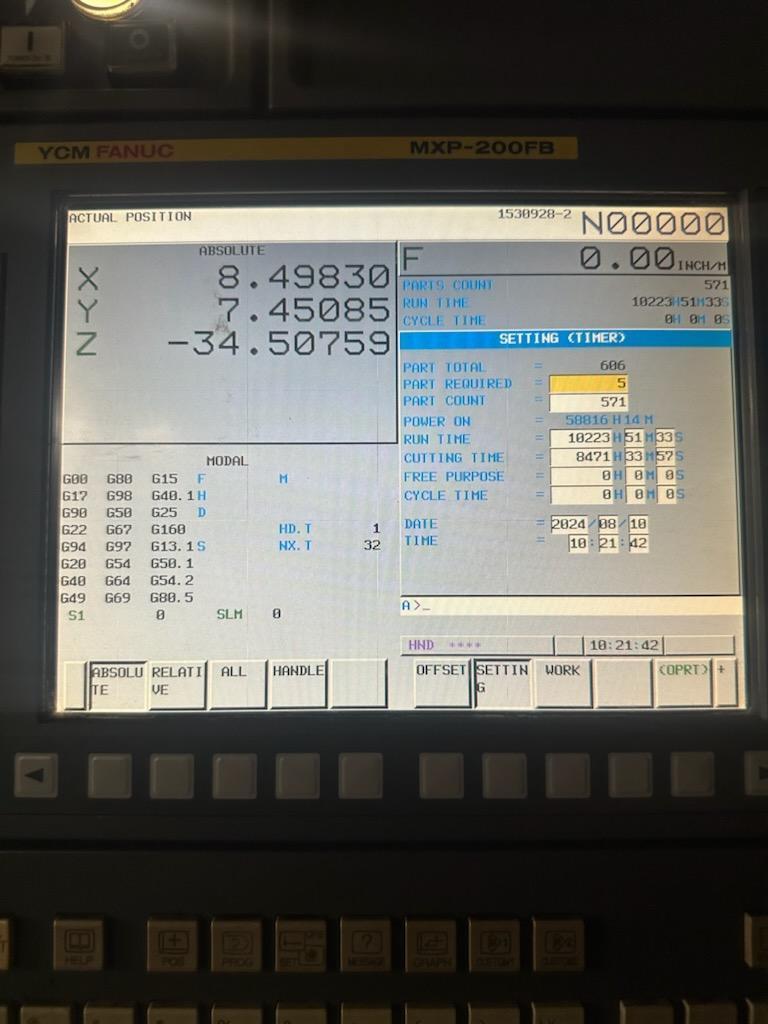 YCM #TV2610B, CNC vertical machining center, 32 automatic tool changer, 102.4" X, 40.1" Y, 30" Z, 6000 - Image 8