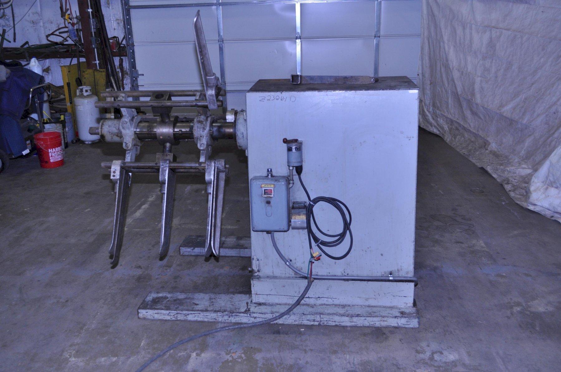 6000 lb. Jaco, uncoiler, 29" mandrel length, 60" outside dimensions, 16"-20" ID, manual expansion, 5-keepers - Image 4
