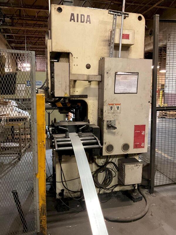 66 Ton, Aida #NC1-600(2)E, single crank gap frame press, 5.51" stroke, 11.8"Shut Height, 2.7"ram adj. - Image 1