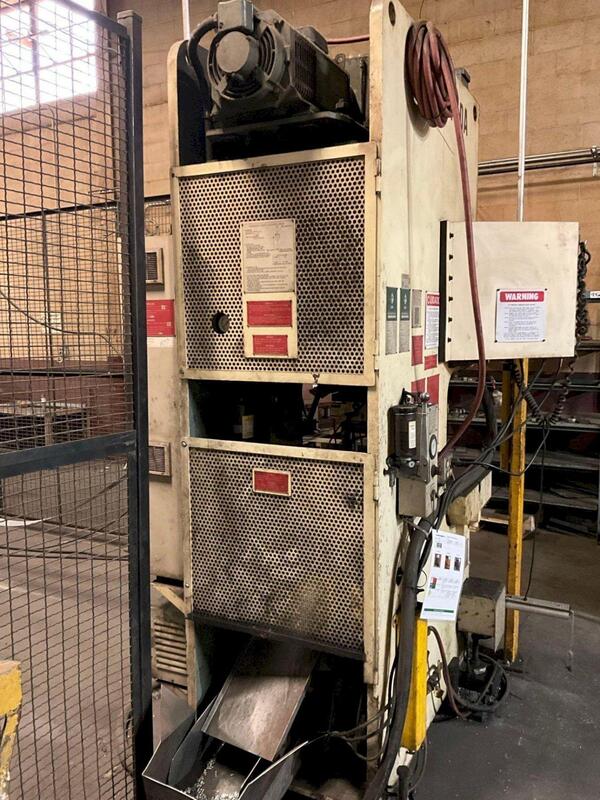 66 Ton, Aida #NC1-600(2)E, single crank gap frame press, 5.51" stroke, 11.8"Shut Height, 2.7"ram adj. - Image 3