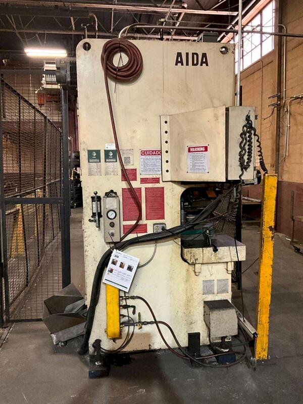 66 Ton, Aida #NC1-600(2)E, single crank gap frame press, 5.51" stroke, 11.8"Shut Height, 2.7"ram adj. - Image 4