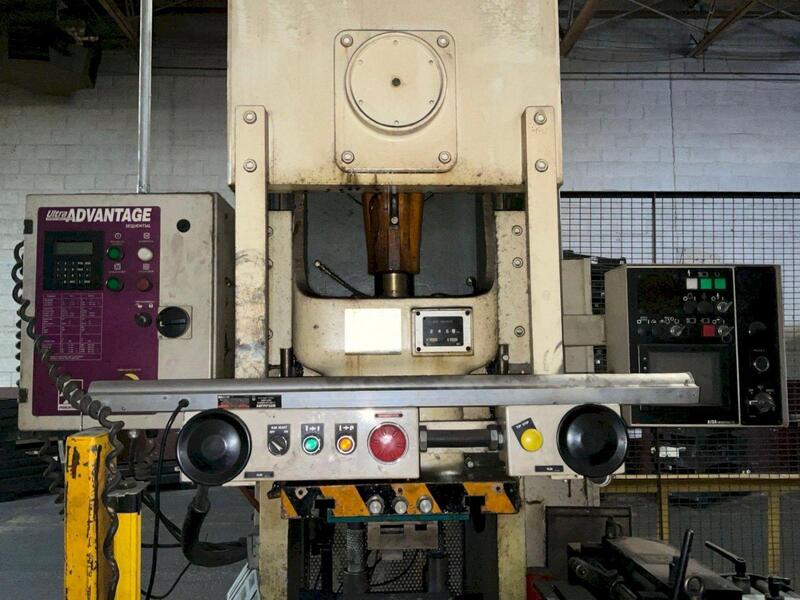 66 Ton, Aida #NC1-600(2)E, single crank gap frame press, 5.51" stroke, 11.8"Shut Height, 2.7"ram adj. - Image 8