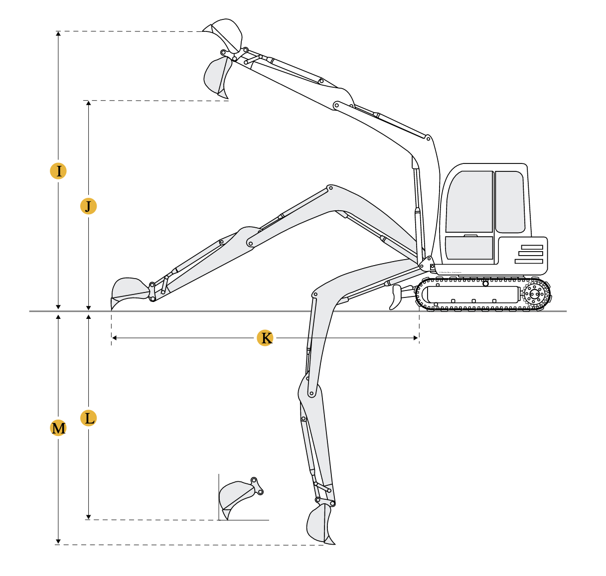 Bobcat #E85, excavator, 66 HP, tail swing type conventional, 23.6' max reach @ ground level - Image 10