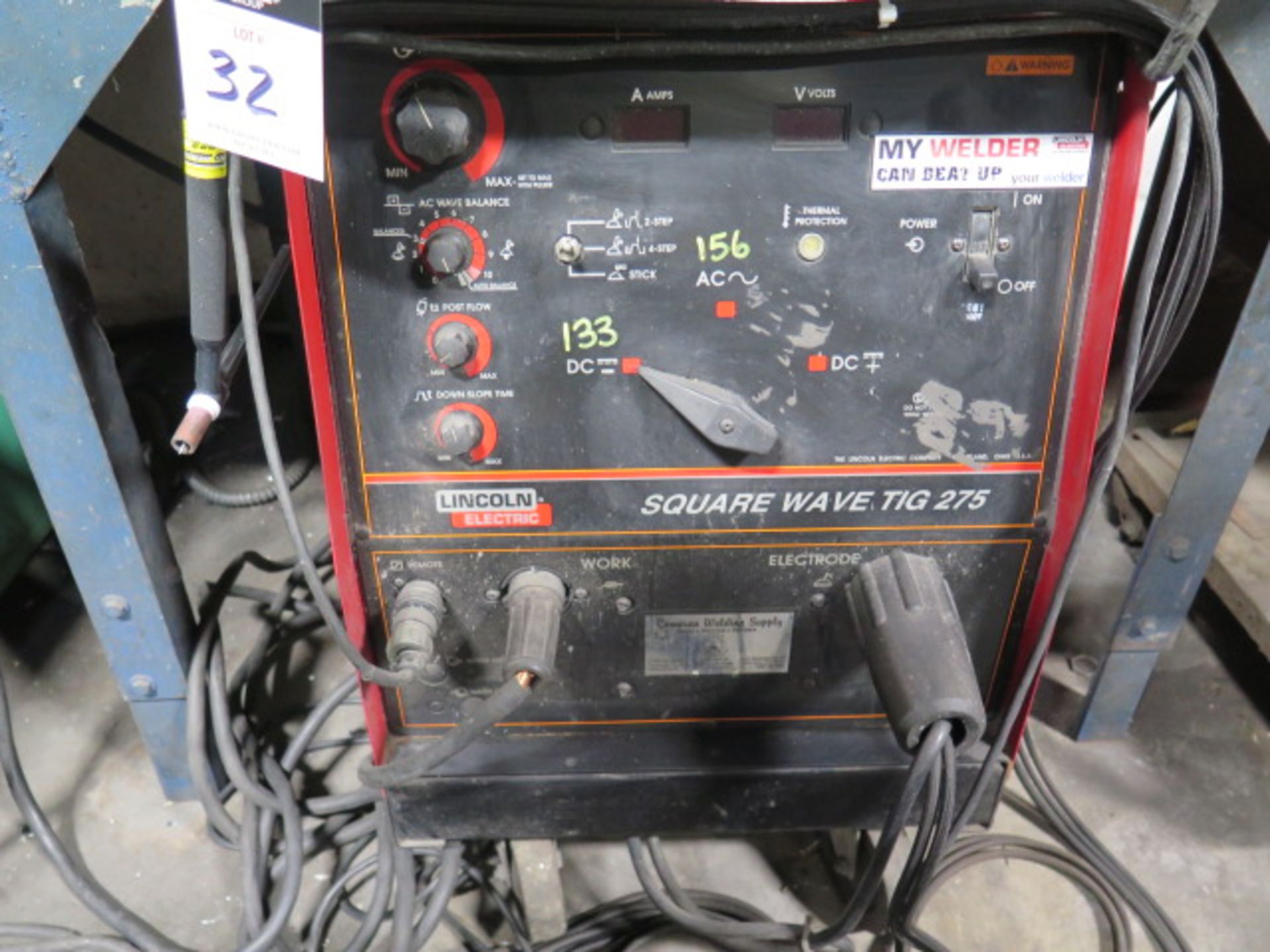 Lincoln #Square-Wave-275, TIG Welder w/ Tweco Cooler - Image 2