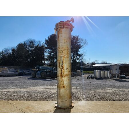 150 psi shell, 150 psi tube, Ametek 300, 24" diameter x 10'-6" chlorine / helium gas vaporizer exchanger - Image 2