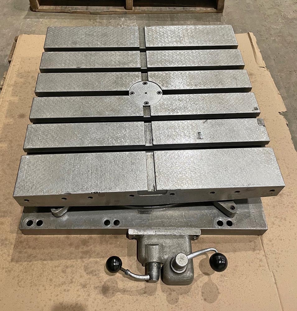 26" x 26" DeVlieg, airlift index table, T-slotted - Image 1