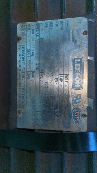350 HP 1790 RPM Leeson Lesson, Frame 449T, TEFC, 460 Volts - Image 2