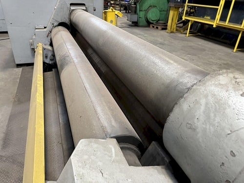 10' x 3/4" Bertsch #14, 3-roll initial pinch mechanical plate roll, 14" roll diameter, power roll adjustment - Image 6