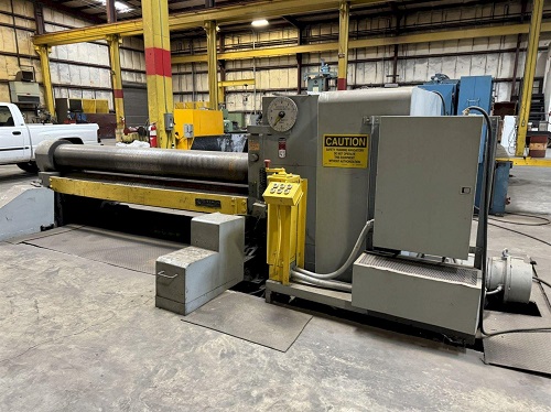 10' x 3/4" Bertsch #14, 3-roll initial pinch mechanical plate roll, 14" roll diameter, power roll adjustment - Image 7