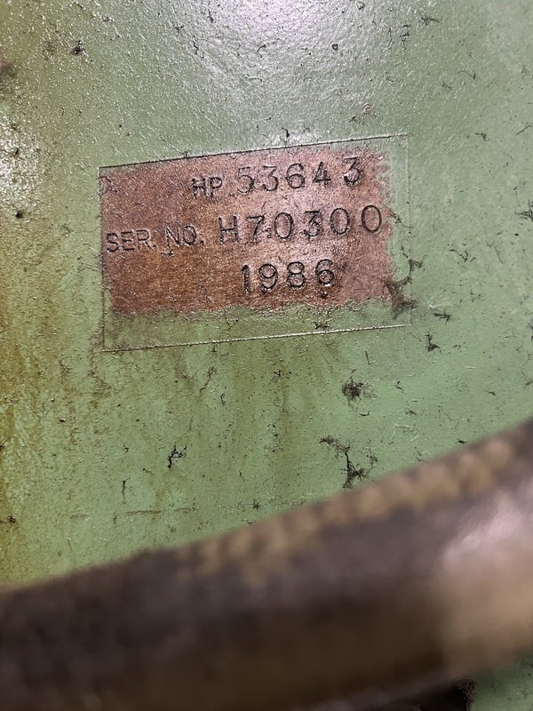 150 Ton, Bliss #C-150, geared single point gap frame press, 8" stroke, 22" Shut Height, 4.5" adj., 50" x30" - Image 6