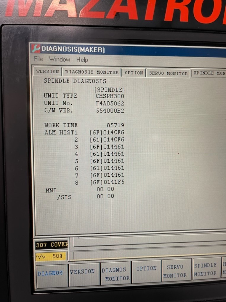 Mazak #PFH-4800, 4-Axis CNC horizontal machining center, Mazatrol Control, 22" X, 24.8" Y, 23.6" Z, 12000 - Image 3