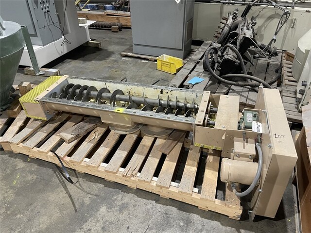 6" diameter x 4.6' long, Dual screw feeder, dresser, gearbox 1/2 HP Baldor AC motor, s/n #3388 - Image 1