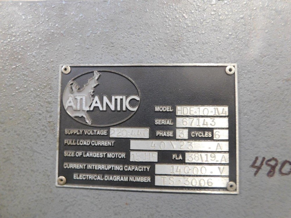 1/4" x 10' Atlantic #HDE10-1/4, 39" power back gauge, 2002 - Image 4