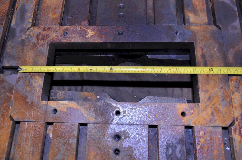48" L x 31" width x 5" H, T-Slotted Bolster Plate, 12" x 36" hole in center - Image 5