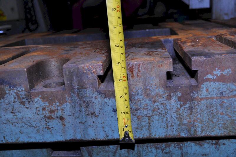 48" L x 31" width x 5" H, T-Slotted Bolster Plate, 12" x 36" hole in center - Image 8
