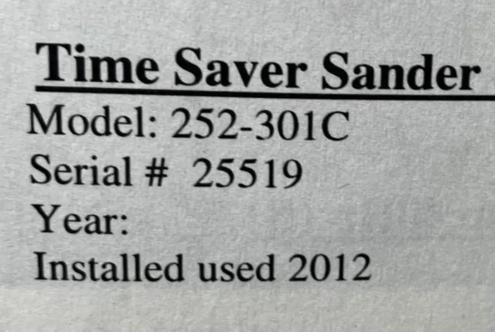 Timesavers #252-301C, 2" Head Belt Grinder Sander, S/N 25519, 2012 - Image 5
