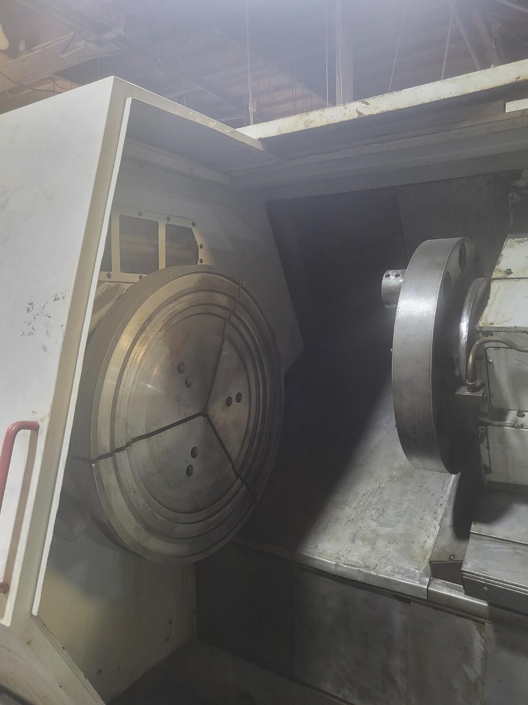 Haas #HL-6, CNC lathe, 40" swing, 15" chuck, 25" dia., 44" lgth, 51" centers, 30 HP, 1999 - Image 4