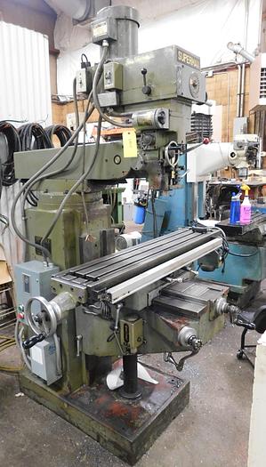 Supermax #YCM16VS, vertical mill, 9" x49" tbl., 3 HP, 16" X, 32" Y, 16" Z, R-8, 60-4200 RPM, Mitsutoyo 2-Axis - Image 2
