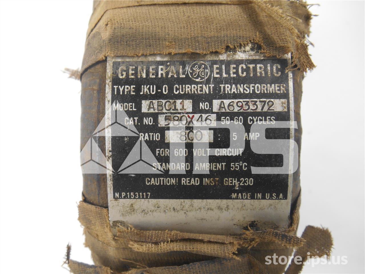 GE Jku-0 Current Transformer 800:5 Window Type - Image 2