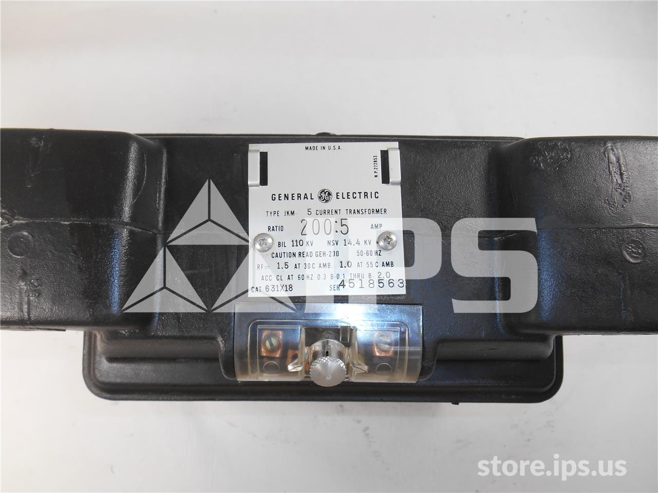 GE Jkm-5 Current Transformer 200:5 Bar Type - Image 3