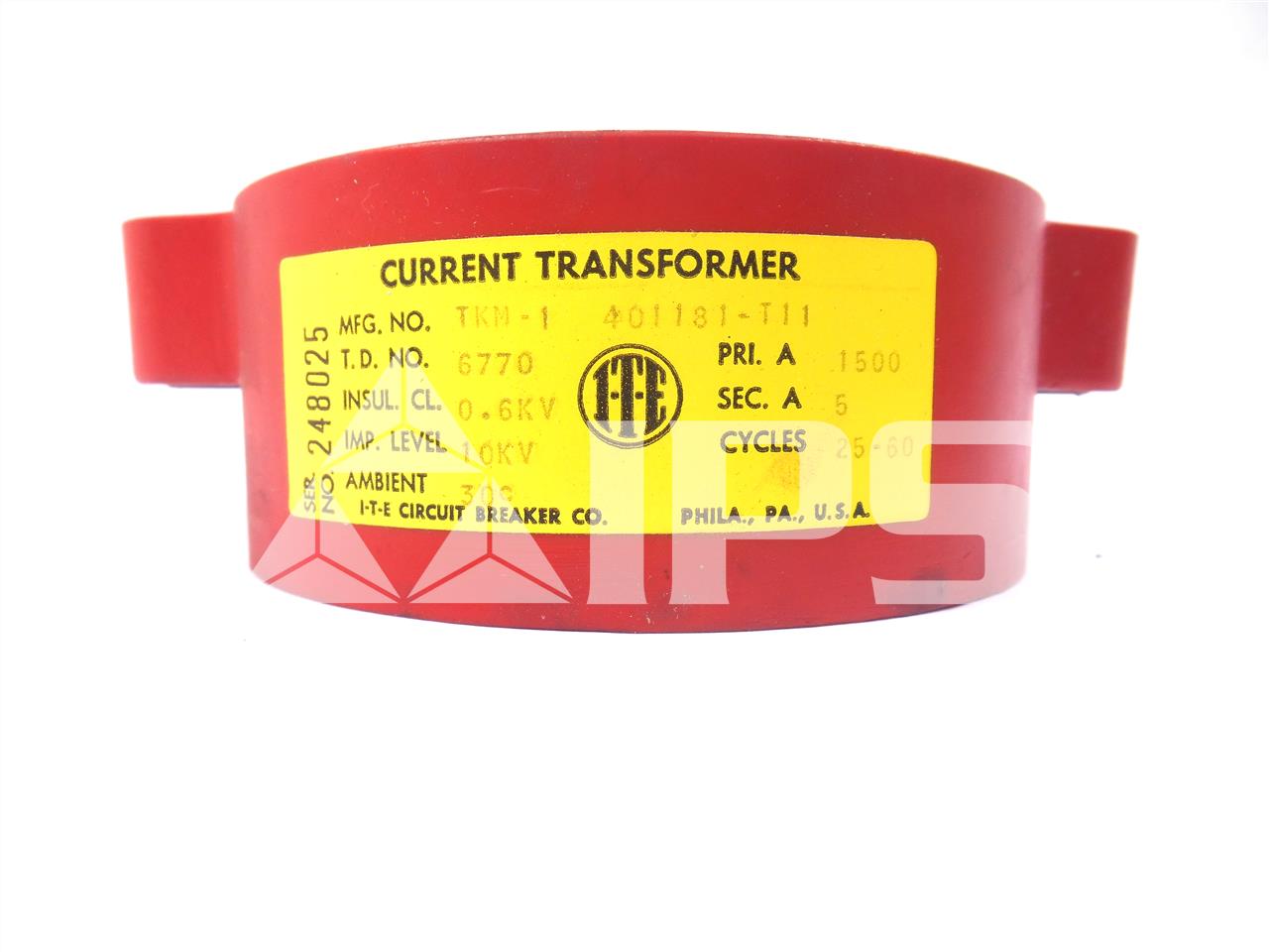 ITE Tkm-1 Current Transformer 1500:5 For K-line Switchgear - Image 1
