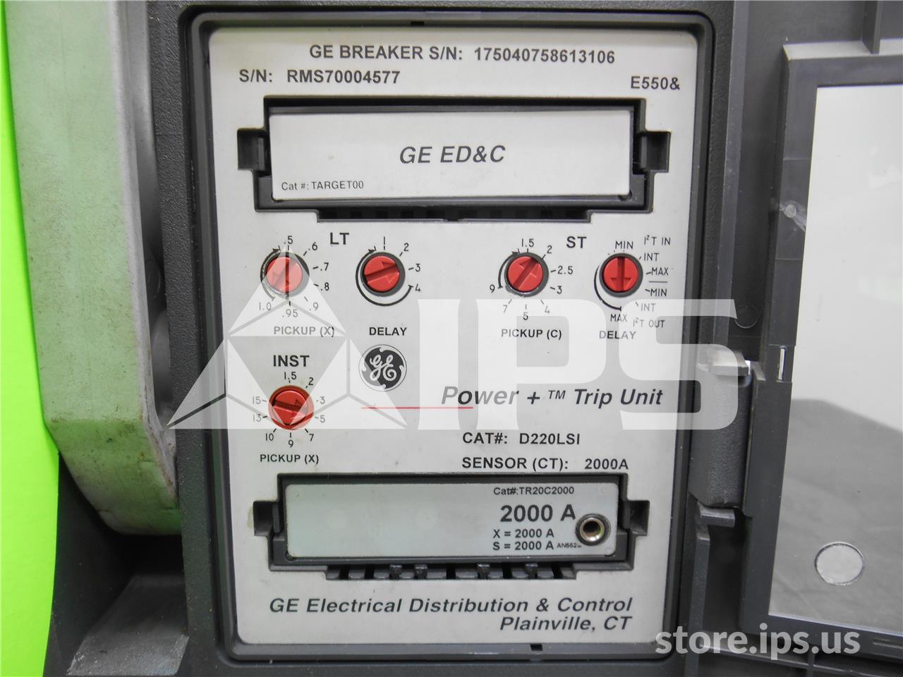2000 Amps GE Ssf Power Break Ii Eo/ Bi (ssf20) Parts Unit, 120 Volts AC Control, Power Plus Lsi, 2000 Amps - Image 3