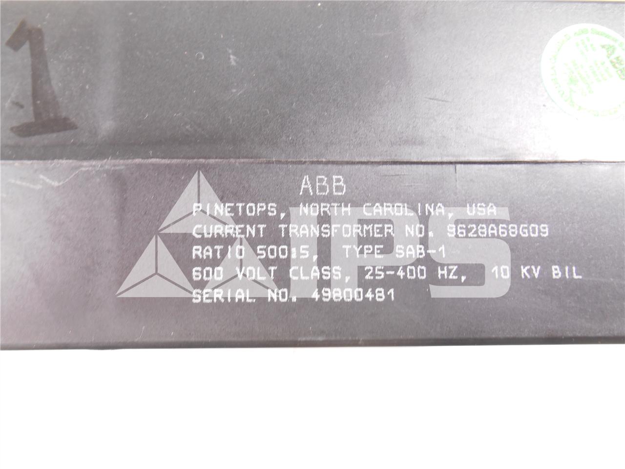 ABB Sab Current Transformer 500:5 10 KV Bil, Window 5.25", Depth 3.5" - Image 2