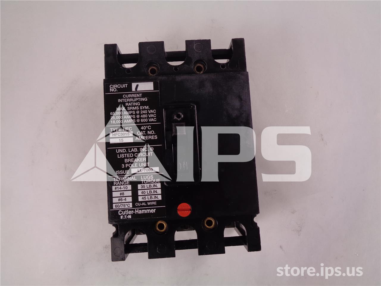 Ch Hfc Mccb, 15 Amps Thermal Magnetic Generic Item Number - Image 1