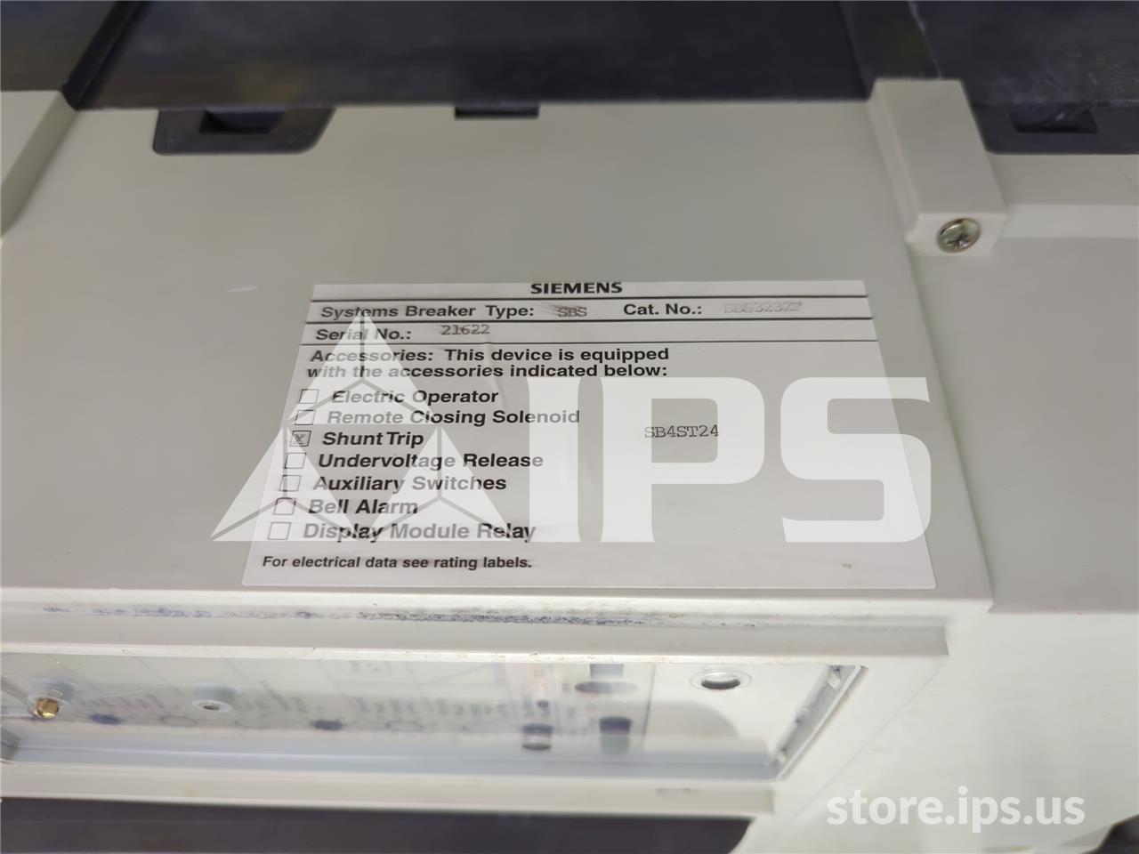 3200 Amps Sa Sbs 3200 Mo/bi (sbs32) 24 Volts DC Shunt Trip, Sb32tli, 3000 Amps Rp - Image 2