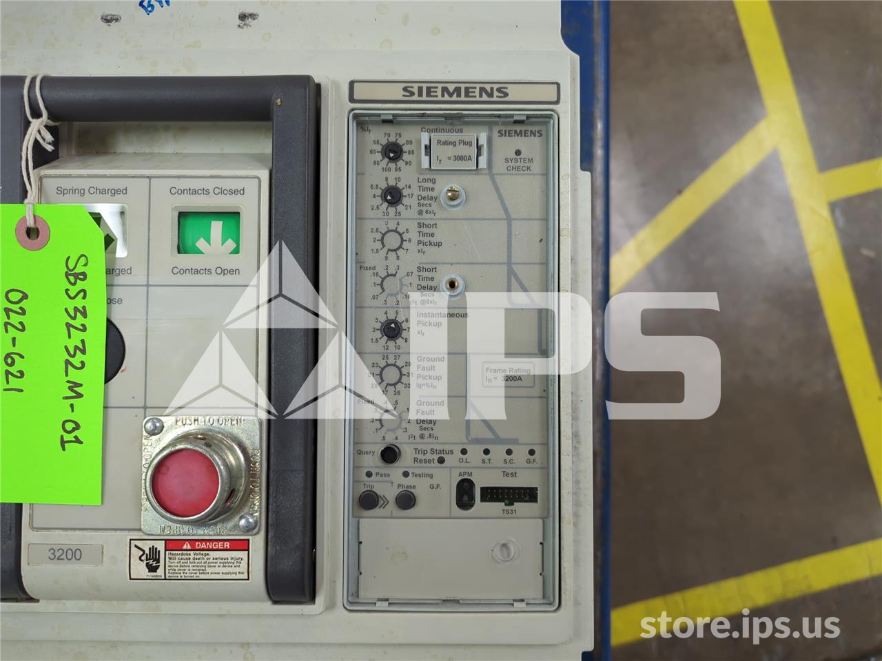 3200 Amps Sa Sbs 3200 Mo/bi (sbs32) 24 Volts DC Shunt Trip, Sb32tli, 3000 Amps Rp - Image 3
