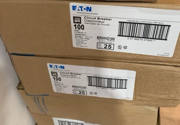 100 Amps, Eaton / Cutler Hammer / Cutler Hammer, BRHH2100, Up to 500 - New in Box - Image 1