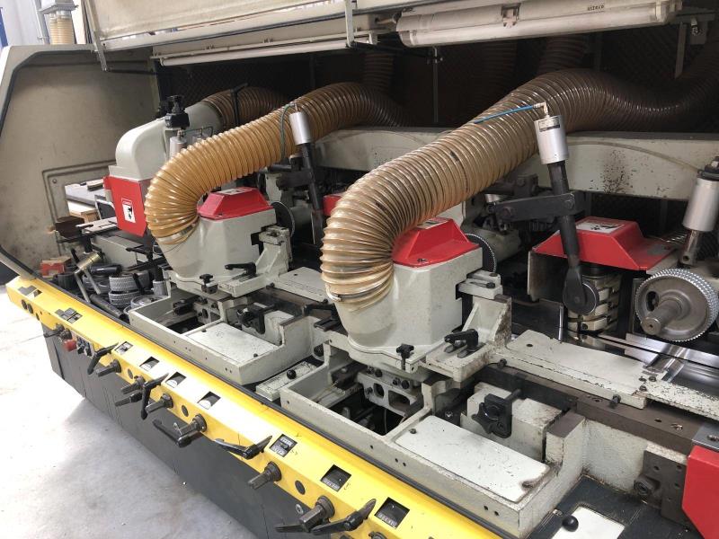Weinig #Unimat-23-EL, feed through moulder, 6-head, 9-1/6" x4-3/4" capacity, 1-9/16" spindle, 20-118 FPM, 2000 - Image 2