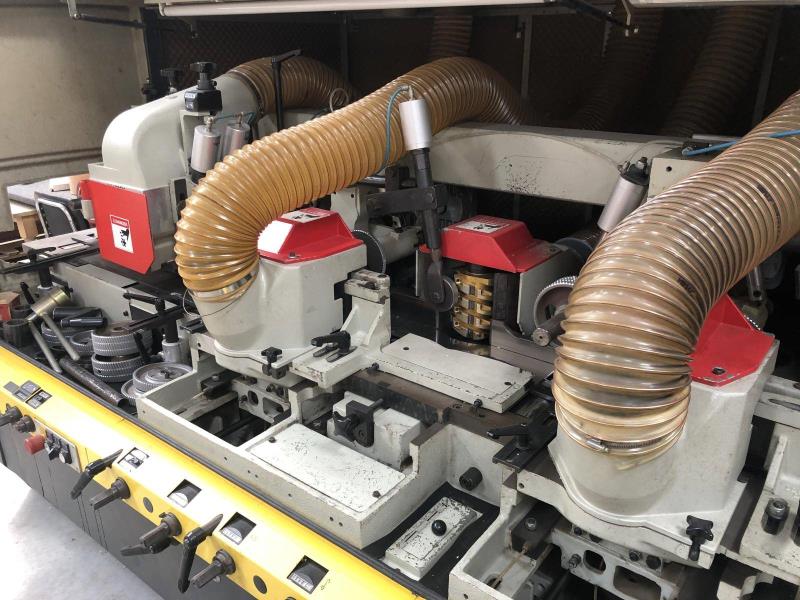 Weinig #Unimat-23-EL, feed through moulder, 6-head, 9-1/6" x4-3/4" capacity, 1-9/16" spindle, 20-118 FPM, 2000 - Image 4