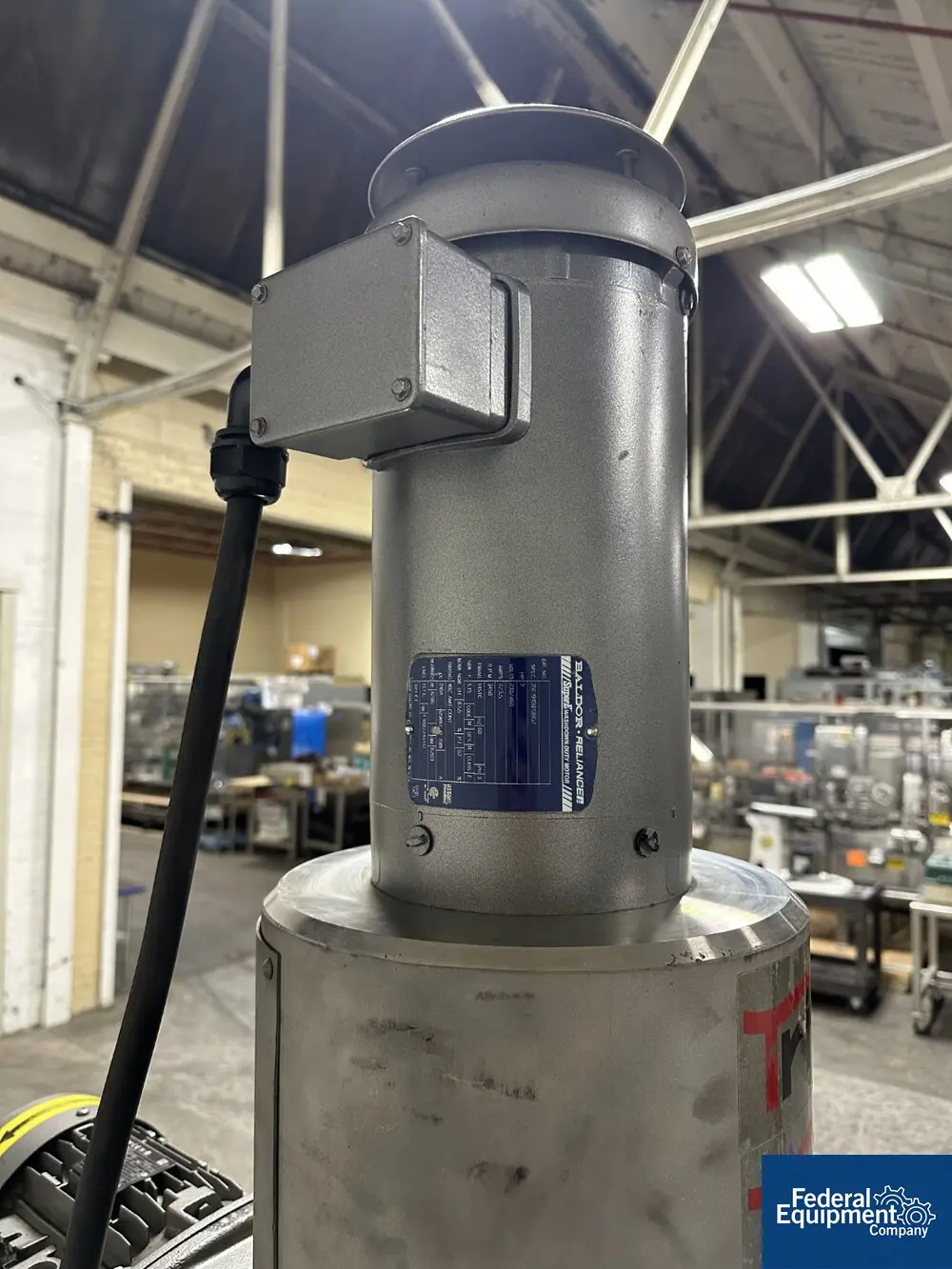 15 gallon Lee Tri Shaft Turbo Emulsifier Reactor, 316 Stainless Steel, 30/125 psi, bolt on top, cone bottom - Image 6